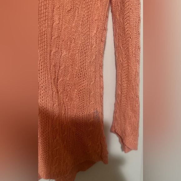 Women’s Lauren Ralph Lauren Light Orange 100% Linen V Neck Sweater.‎ Size Large. - Picture 5 of 6